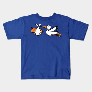 Stork With Baby Kids T-Shirt